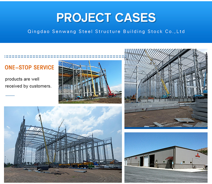 Metal Frame House Construction , Industrial Prefab Metal Warehouse Workshop
