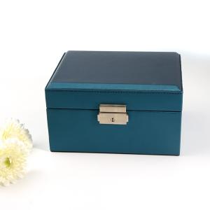 Wholesale brown Portable Jewelry display Box PU Leather Storage Case from china suppliers