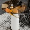 Buy cheap High 60cm L50cm Round Tempered Glass Top Coffee Table 300 Degree from wholesalers