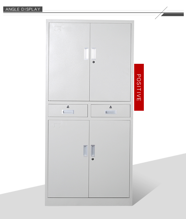 Office Iron Double Office Filing Cabinets With 2 Drawers In Middle