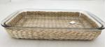 Best selling Seagrass bottle carrier Wicker detox bottle holder Seagrass glass