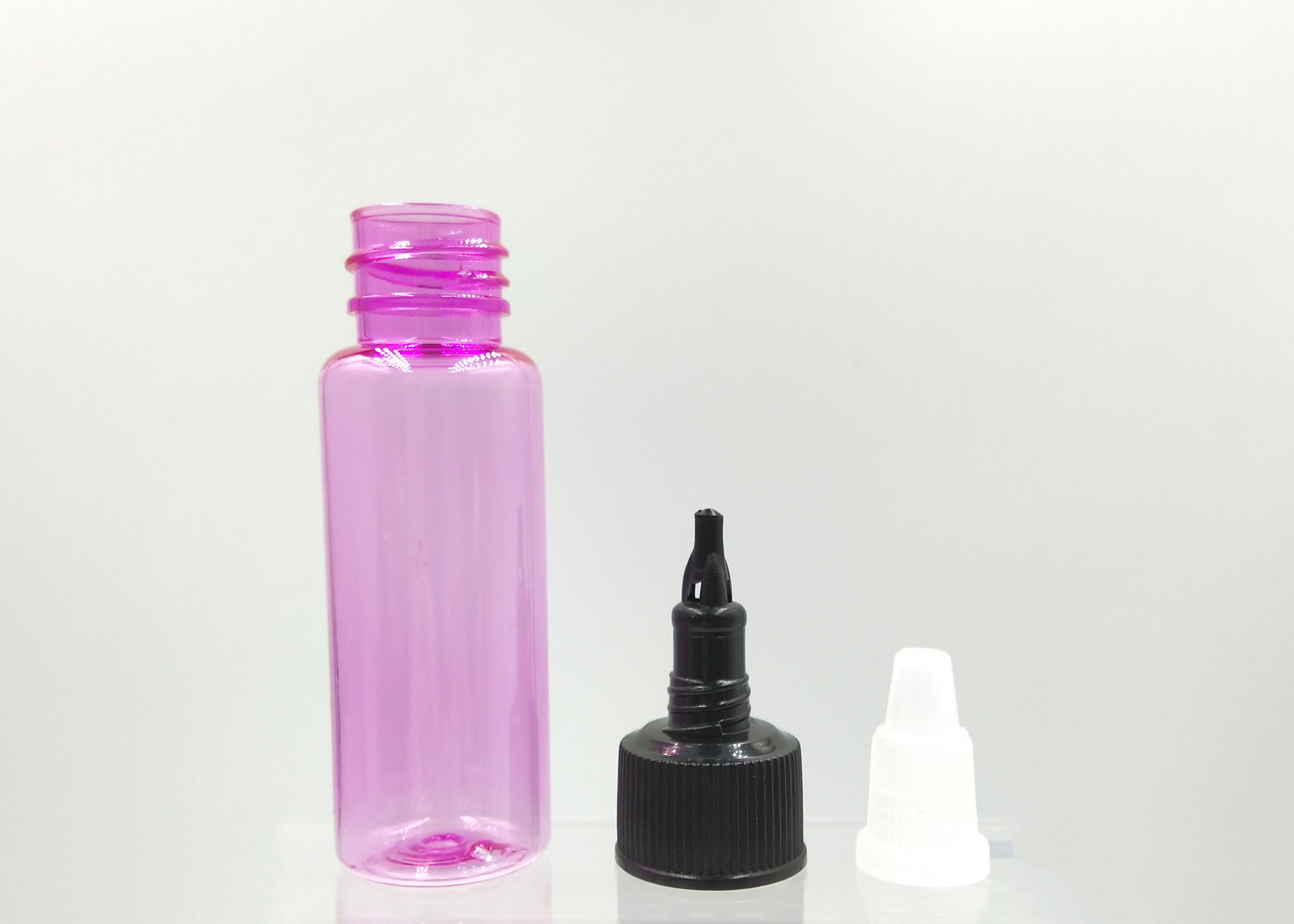 Multi Colors Plastic Squeeze Dropper Bottles Purple Green With Tip Cover
