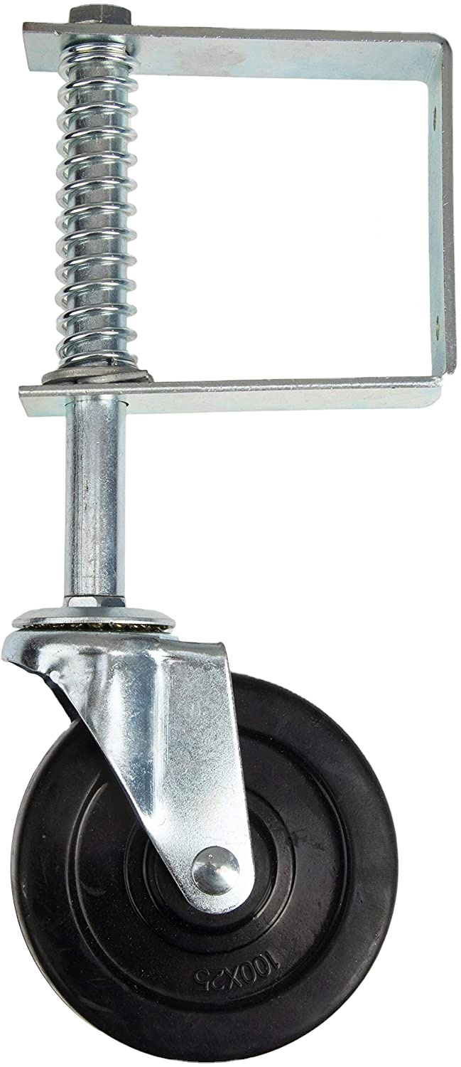 Heavy Duty Metal Sliding Spring Gate Wheel for Outdoor Garden and Security Fence Gate