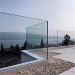 Frameless Front Porch Building Tempered Glass Modern Balcony Railing Designs