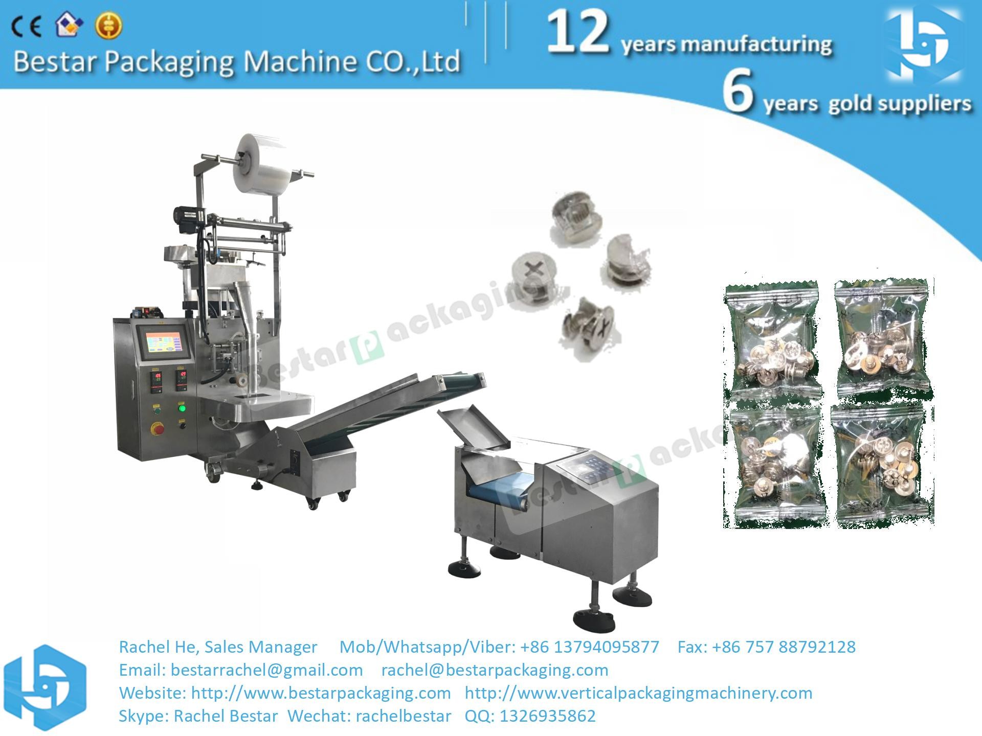How to pack screw, bolts, nuts, washers and rivets, bestar counting and packing machine