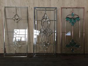 Wholesale Single decorative leaded glass for cabinet door with electroplating technology 1000*300MM from china suppliers