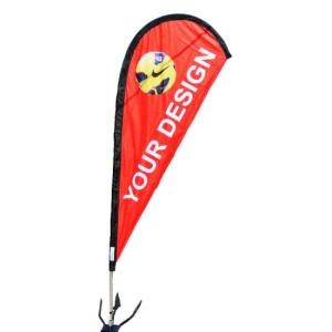 Wholesale Weatherproof Polyester Teardrop Beach Flag CMYK Waterproof from china suppliers