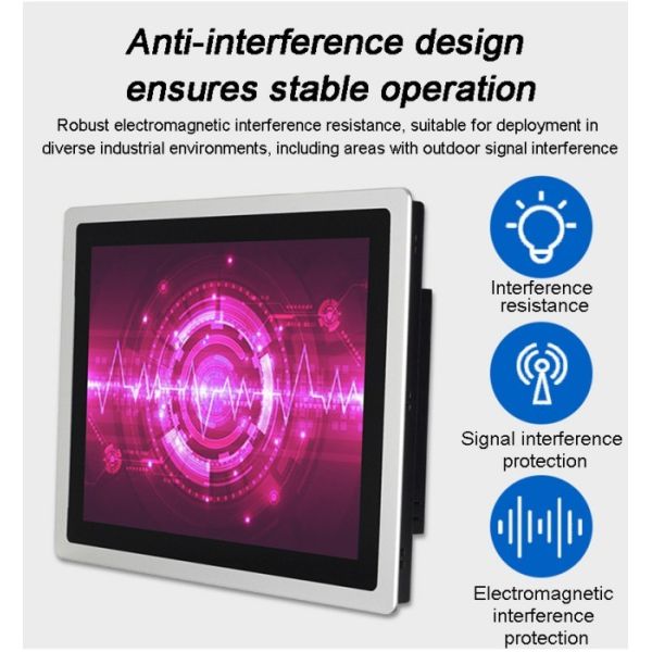 19-inch Embedded Computer Metal case Enclosed Industrial Touch Screen PC Monitor