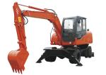 Heavy Equipment Excavator , 0.4 M3 Bucket Capacity 8 Tonne Wheeled Excavators