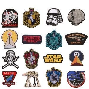 Wholesale Fabric Damask Cloth Sew On Embroidered Badges Woven Patch With Velcro Hook from china suppliers