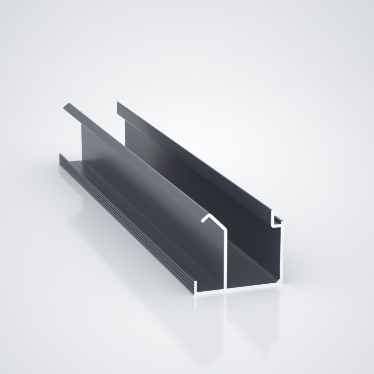6063 Aluminium Glass Door Profile Customized Wood Grain Finish