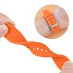 Popular Multi Colors Sport Silicone Rubber Watchband 20mm With Polished Buckle