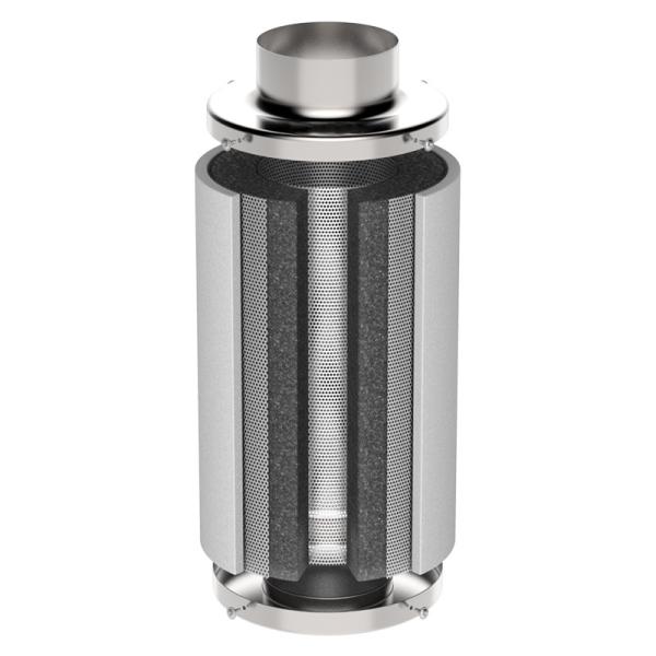 Stainless Steel Hydroponics Indoor Plants Carbon Air Filter for 4-12 Inch Grow