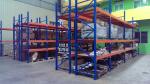 Supermarket steel board heavy duty shelving with forklift entry / extract , 2 -
