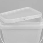 Food Grade Square Plastic Bucket Lightweight Impact Resistant With 10L Capacity