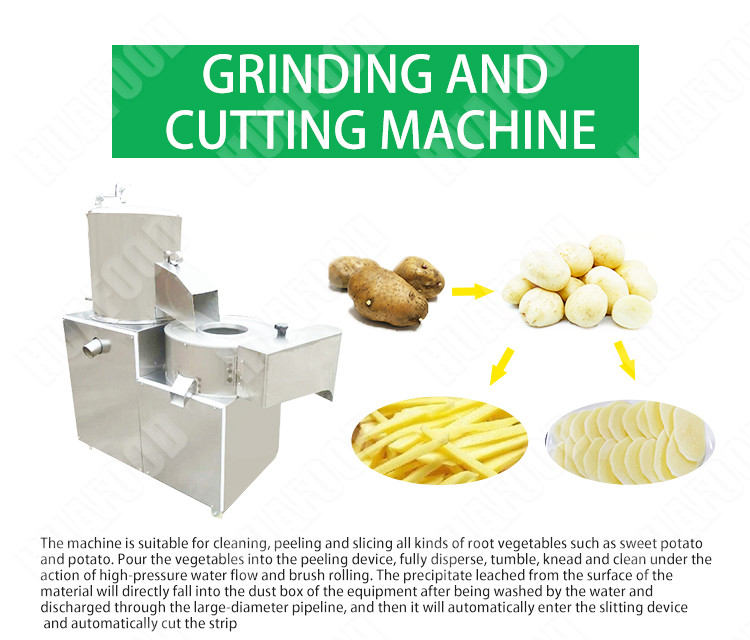 Fruit Washing Cutting 300kg/h Commercial Vegetable Slicer Machine