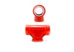 Durable Ductile Iron Pipe Fittings Grooved Reducing Tee Female Connection