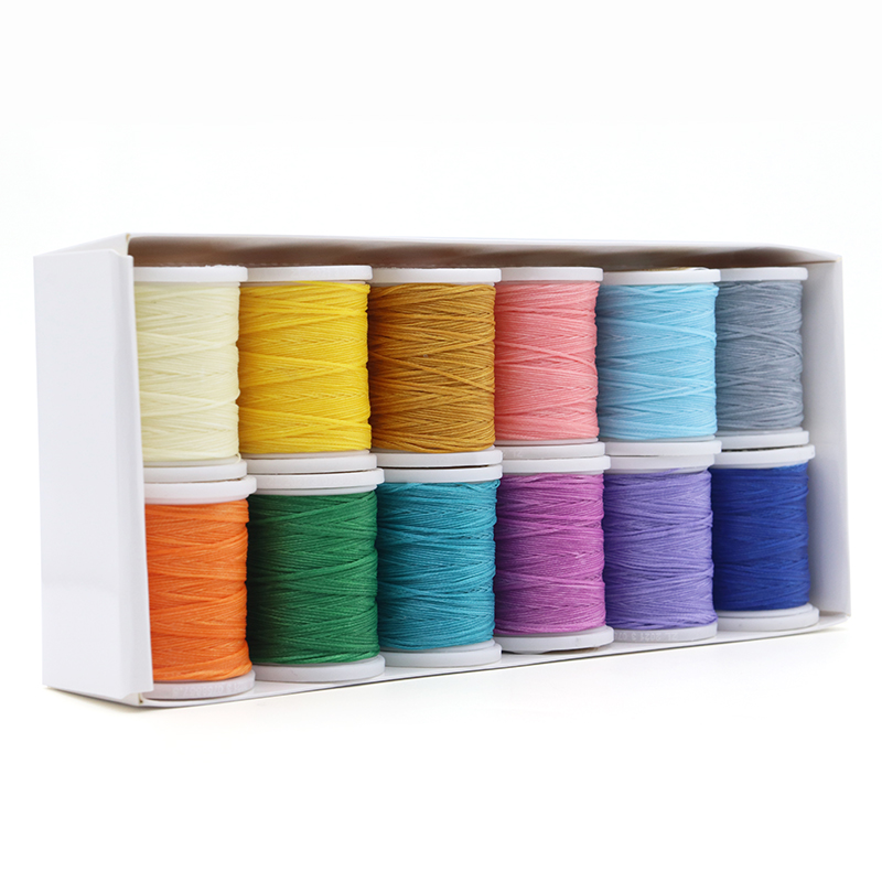 0.8mm Diameter Waxed Thread Set of 12 for Leather Sewing Long Stitching Made Easy