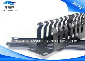 Wholesale Metal Plastic Ofc Termination Box , 19 Inch 1 U Rack Mount Cable Management from china suppliers