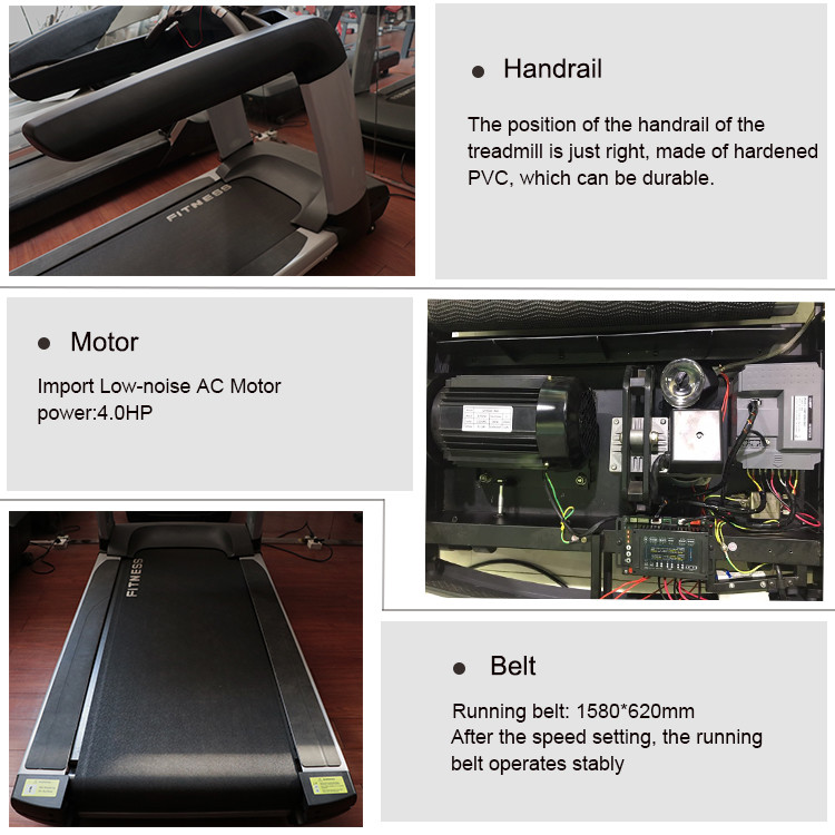 Gym / Home Use Life Fitness Commercial Treadmill For Body Building