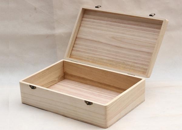 Laser Engraved Logo Pine Wooden Photo Album Box , Wooden Photo Keepsake Box With