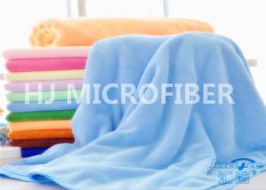 China Blue Microfiber Thick Hotel Extra Large Bath Towels Blue Warp-Knitted on sale