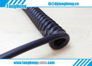 Wholesale Good Quality Half Matt Black Colour Flexible Customized Spring Coiled Cable from china suppliers