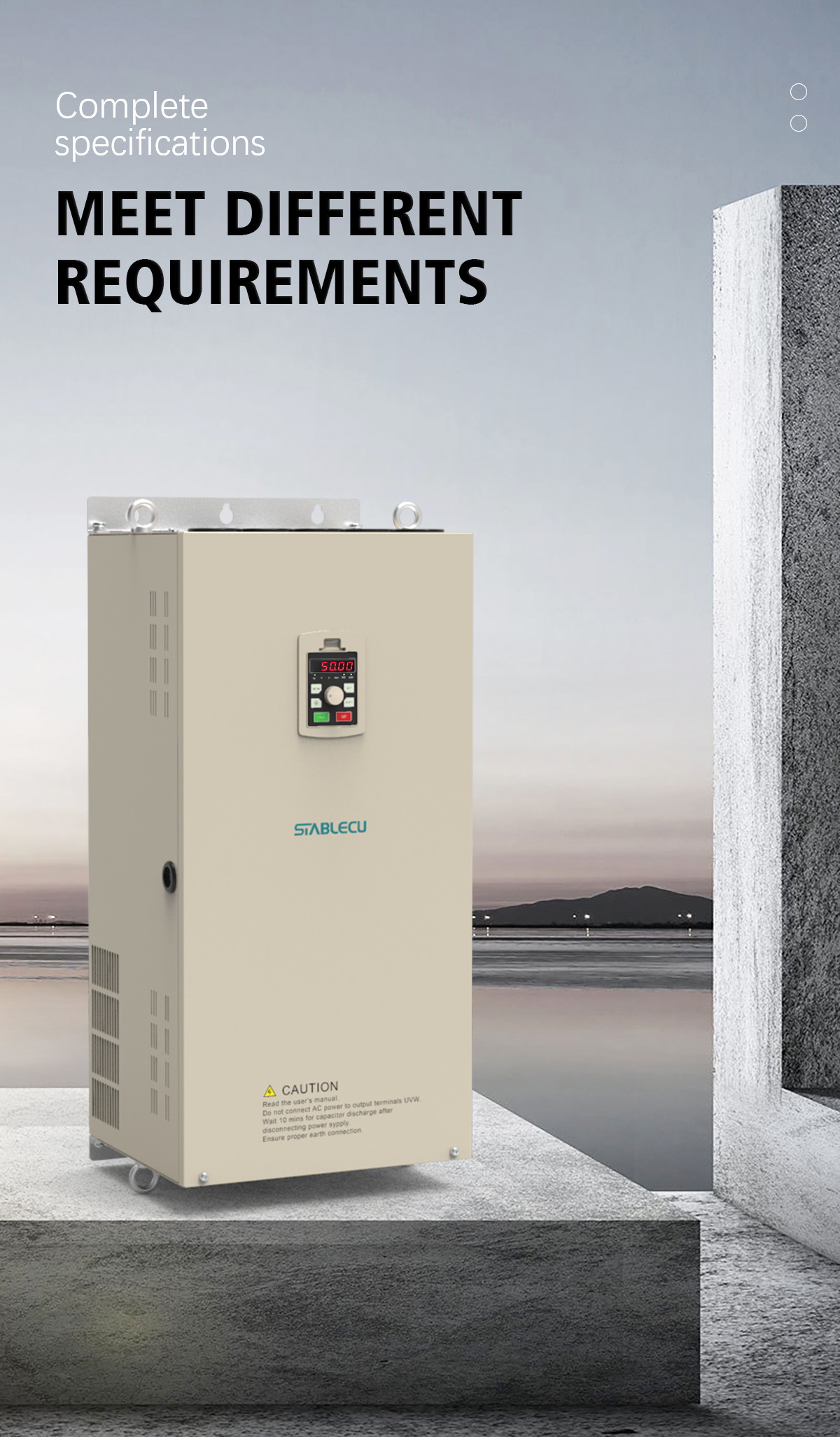 Triple Phase VSD Frequency Inverter 90KW 380V AC Drive