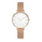 Mesh Band Ladies Stainless Steel Watches Japanese Quartz Movt Rose Gold Plated