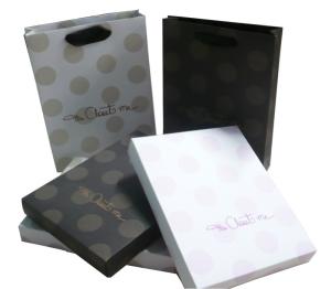 Wholesale Customized logo250g Gift Paper Box, folded Style Printing Gold Ribbon Handle from china suppliers