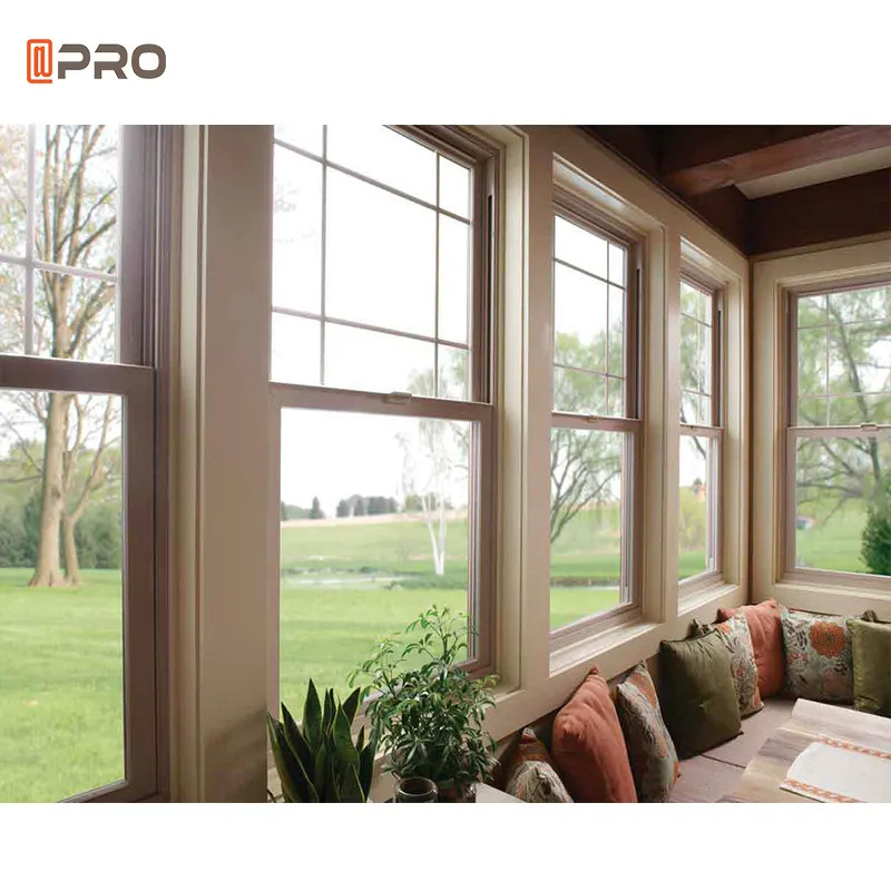 Large Aluminum Sash Windows Double Glazed Double Hung Window