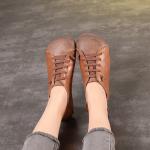 S497 Single Shoes Ladies 2020 Spring Retro Handmade Leather Women'S Shoes Lace