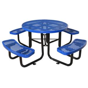 Wholesale Factory Outlet Best Selling Picnic Table Park Round Metal Picnic Table Bench Commercial Dinning Table from china suppliers
