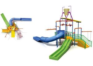 Wholesale Kids Water Park Construction Water House Structures With Climb Net / Spray from china suppliers