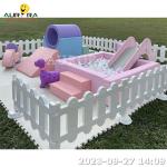 Soft Play Sets Playground Outdoor White Blue Inflatable Soft Play Equipment
