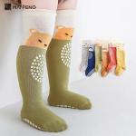 Cute Cartoon Pattern Custom Knee High Socks Cotton Non Slip Baby Stockings