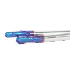 Wholesale HRC65 2 Flutes Carbide Ball Nose End Mill 10mm Extra Long For Tool Steel from china suppliers
