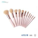 8 pieces Travel Size Synthetic Makeup Brushes With Rose Gold Ferrule