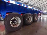 3 Axles Flat Truck Semi Trailers 80 Tons Flatbed Trailer Container