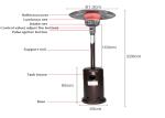 High Quality Outdoor High efficiency flexible gas patio heater gas fired