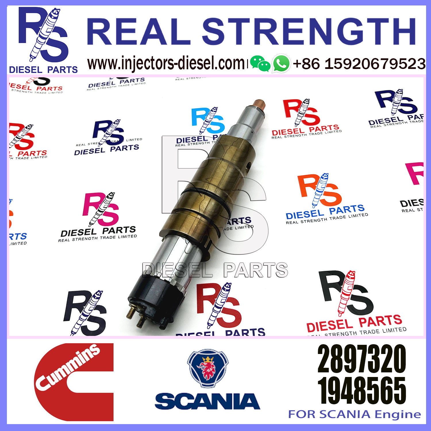 Diesel Common rail fuel injector 2894920 2897320 1948565 1933613 for SCANIA Excavator DC09 DC13 DC16