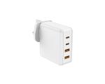 100W Four-Port GaN Wall Charger with 2 USB-C (100W, 18W) & 2 USB-A Ports (12W)