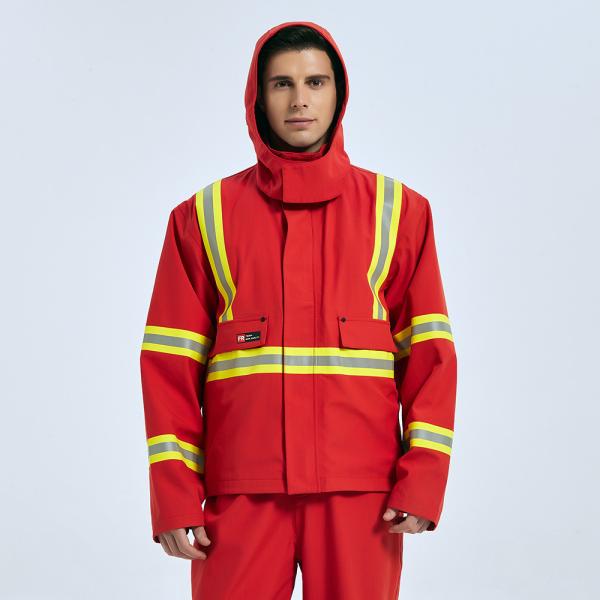 EN1149 Anti Static Aramid Inherently Flame Resistant Rain Gear For Electric