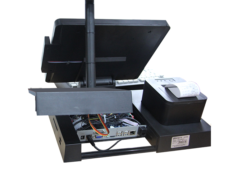 All-In-One POS System with Resistive Touch Screen Built-in Printer and Cash Drawer
