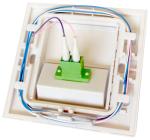 1 Port Sc Fiber Wall Plate , Plastic White ABS Fiber Optic Cable Wall Plate