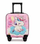 Customized Cartoon Kids Suitcase Box Yellow Zipper Travel Suitcase For Children