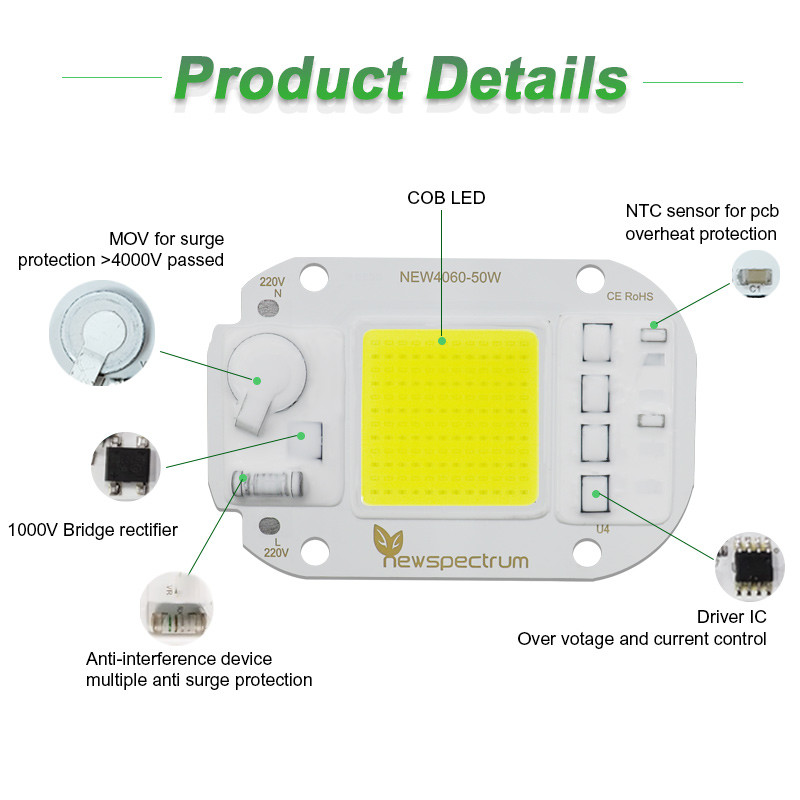 AC220V 240V LED COB Lamp Chip Driverless For Flood Light Led Bulb Spotlight