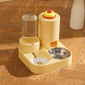 Wholesale Automatic Cat Feeding Water Feeder 3-in-1 Drinking Fountain Cat and Dog Stainless Steel Bowl with Bell from china suppliers