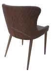 Brown Upholstered Living Room Chair Powder Coating Finish Easily Cleaning