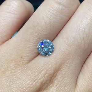 Wholesale 2.5 Carat Lab Created Colored Diamond Blue Nuance Lab Diamond VVS1 from china suppliers